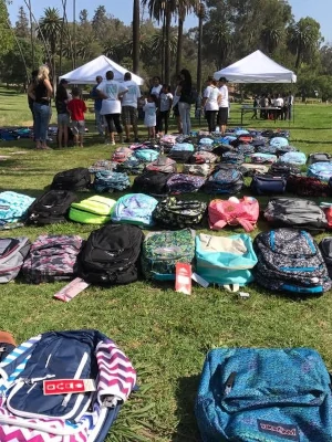 Backpack donation drive